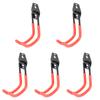 5Pcs Wall Mounted Double Hook Heavy Duty Garage Storage Utility Hooks with AntiRust Coating(Orange )