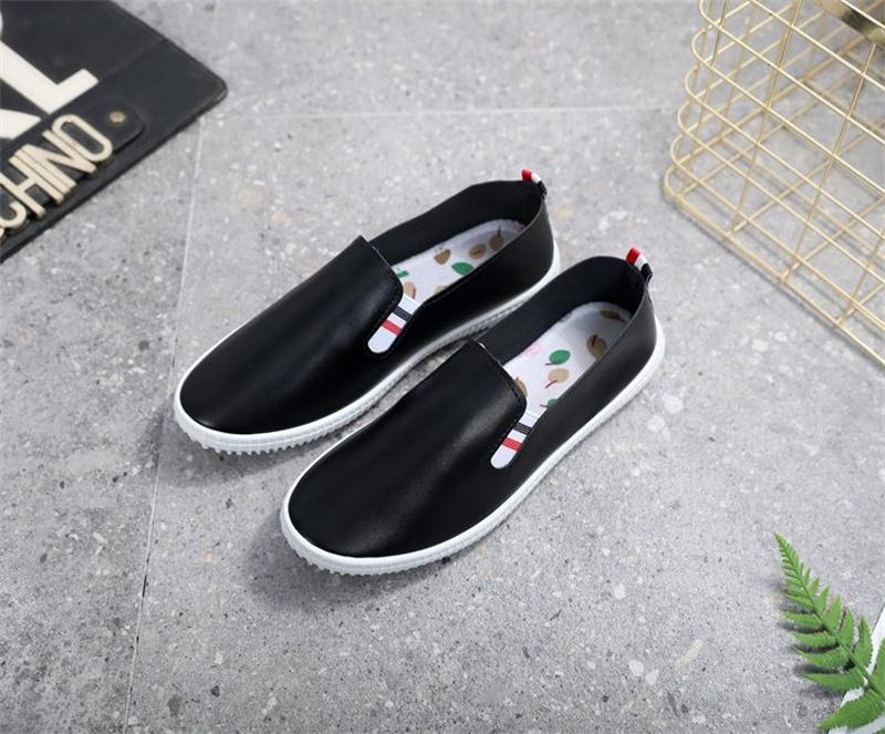 Women Fashion Sweet Light Weight Spring & Summer Slip On Anti Skid Loafers Lady Classic Black Comfort Shoes Ab604
