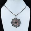 Spider Web Shaped Honey Topaz Gemstone Pure Copper Wire Wrapped Handmade Pendant Jewelry