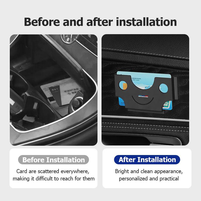 Car Multifunctional Card Holder Adhesive Card Holder Ticket Holder ID Paper Storage For BMW 1 3 5 Series G30 G32 G38 2021 2020