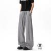 Amerikanische Retro-Hanf-Imitation Old Money Style Krummsäbelhose Sommer dünn Herren Falten-Spleiß-Freizeithose