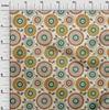 oneOone Cotton Flex Dark Mustard Fabric Dotted Floral Quilting Supplies Print Sewing Fabric By The Yard 40 Inch