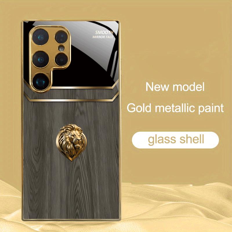 Exquisite Black Gold High-end PhoneCase Electroplated Glass PhoneCase for Samsung Galaxy S26 S25 S24 S23 S22 S21 FE,Ultra,Plus