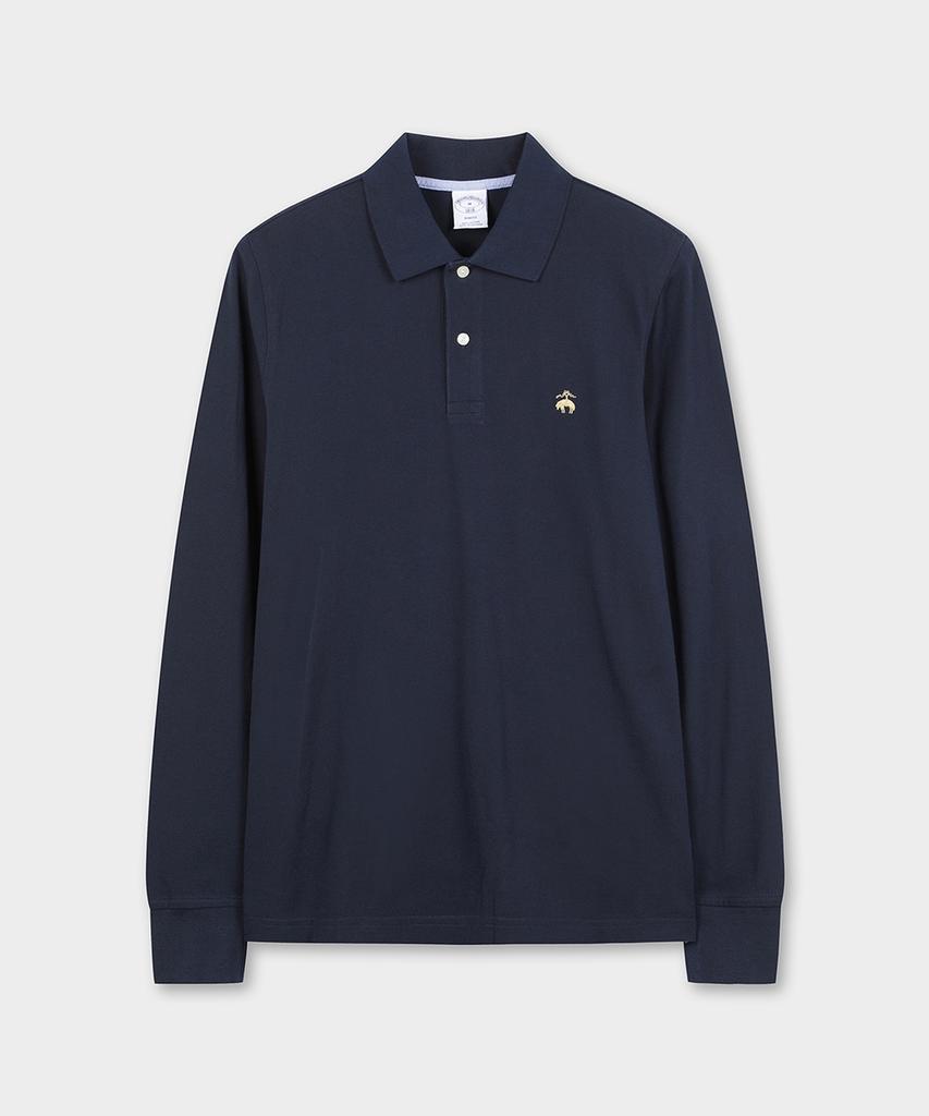 BROOKS BROTHERS Cotton Pique Polo Shirt (Navy) (Bbntmff302)