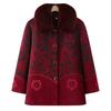 Elderly Autumn and Winter Women's Coat Mother Medium and Long Fur Collar Warm Mink Fleece Top Grandma Fleece Thickened Coat