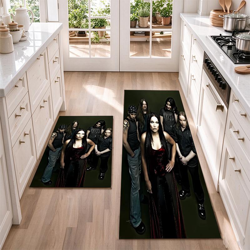 Nightwish A Flannel Kitchen Floor Mat – Non-Slip, Absorbent and Easy to Clean Suitable for Kitchens, Entryways Bedroomsand Bathrooms