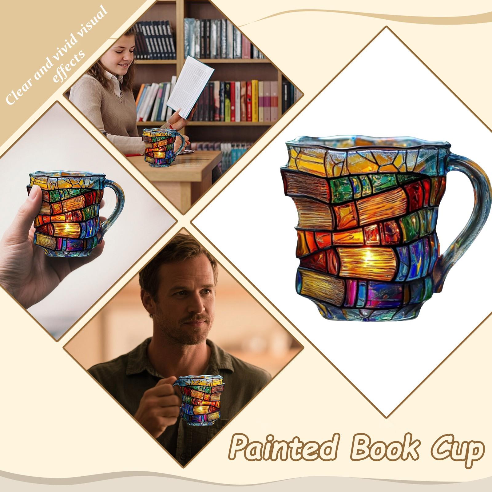 

Расписная кружка-книга, кружка-книга из цветного стекла ручной работы