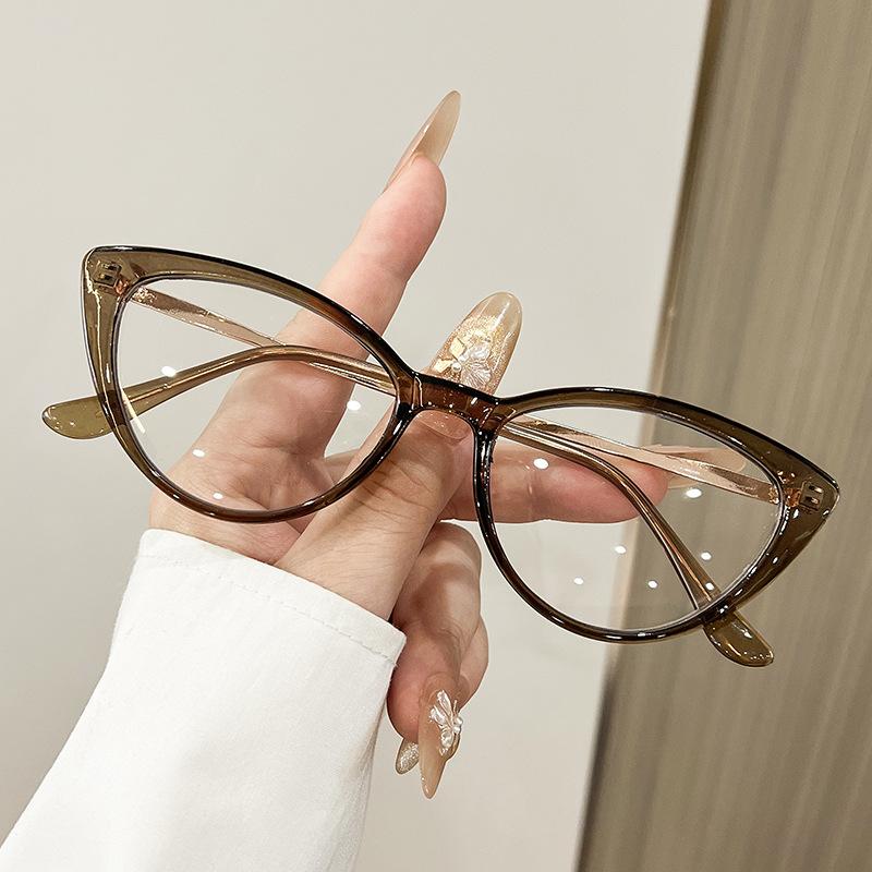 Anti Radiation Eyeglass Cat Eye Blue Light Blocking Glasses Replaceable Lenses Trendy Vintage Fashion Eyewear