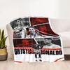 Ronaldo Cr7 Football Legend Blanket Warmthful Decor Perfect for Office Bedding Seaside All-Season Use Modern Ideal Gift For Birthday Valentine'S Day