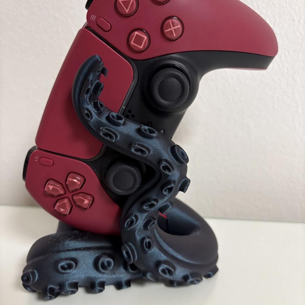 Soporte para Mando de Juego Pulpo Impreso en 3D Adecuado para Mandos de PS5 Soporte de Escritorio Regalo Navideño Estatua Decorativa Adorno