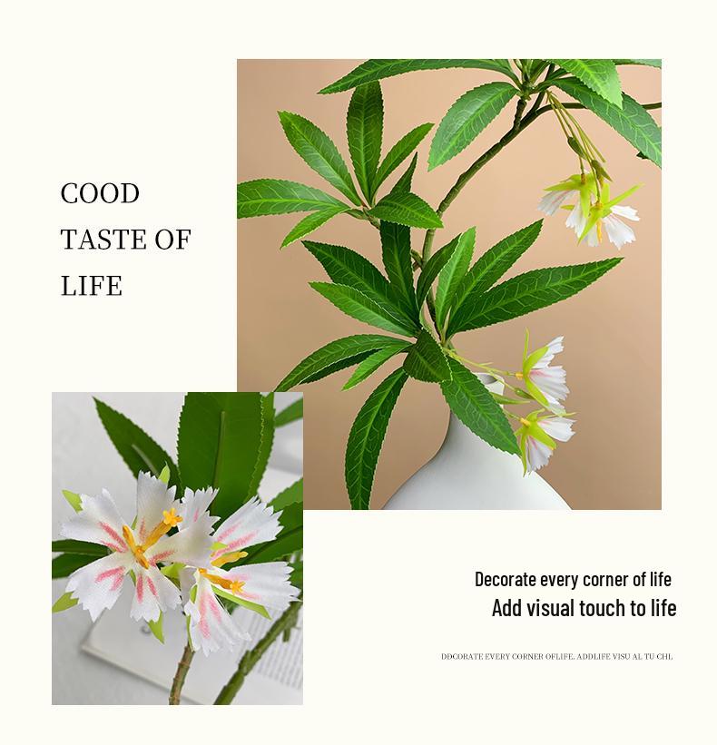 Lifelike Artificial Flower Arrangement - Potted Green Plants for Indoor Decoration in Living or Dining Rooms.
