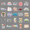 50 Photos of Teacher Graffiti Personalized Inspirational English Decorative Guitar Mobile Phone Case Waterproof Suitcase Stickers