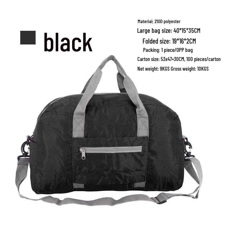 

Foldable Hand-Carry Oxford Cloth Travel Bag - Large Capacity for Business and Airplane Use чёрный