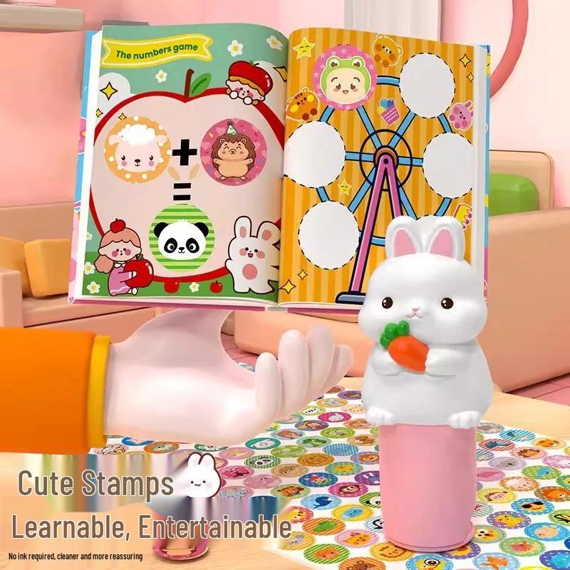 Children's Magic Stamp Sticker Book: Cartoon Decorations & Reward Tool