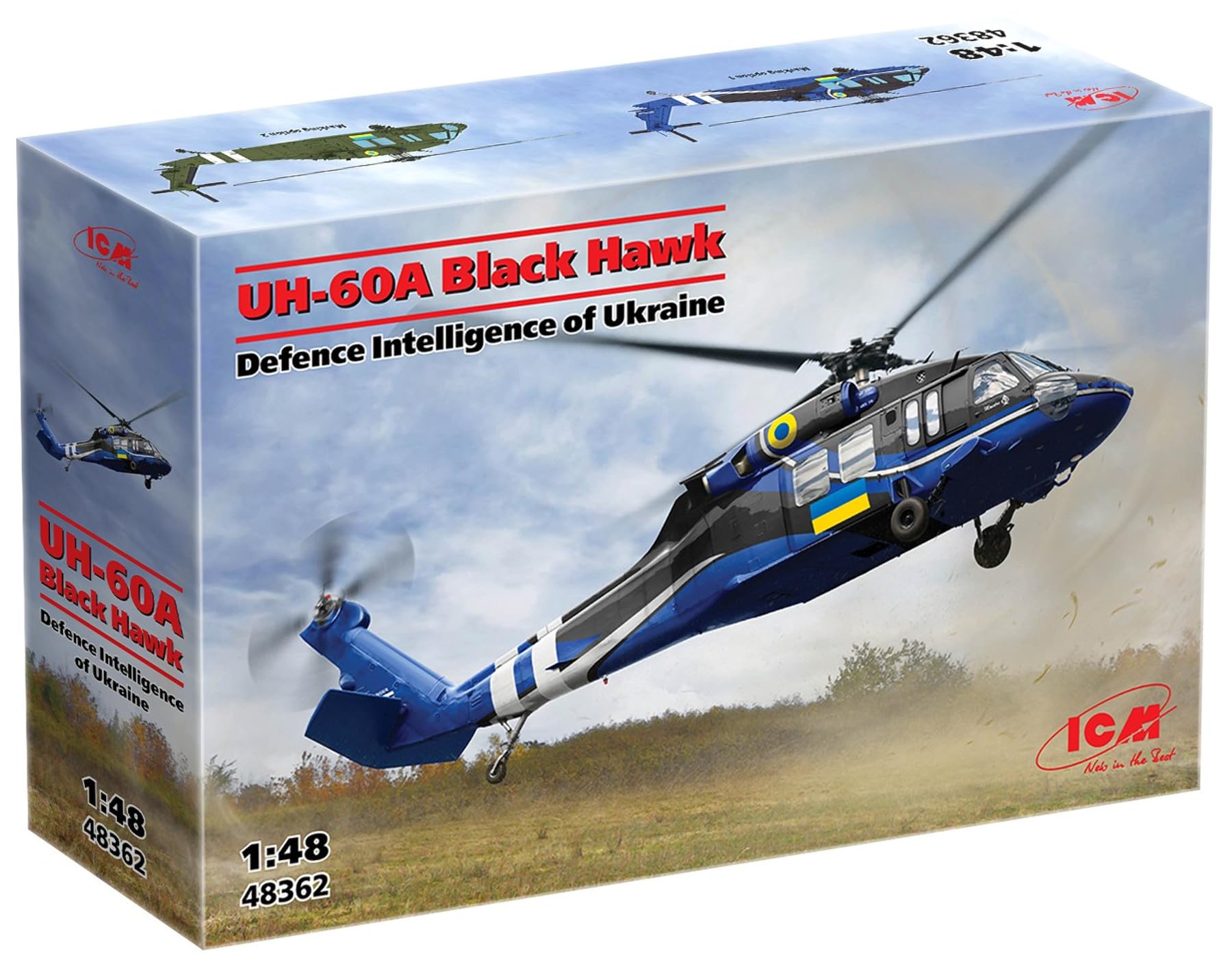 

ICM Ministry of Defense of Ukraine Intelligence Directorate Black Hawk Plastic Model 48362 1/48 UH-60A (Helicopter)