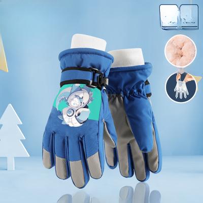 Kinder Skihandschuhe Verdickt und Warm Wasserdicht Jungen und Mädchen Volle Größe Winter Outdoor Schneehandschuhe