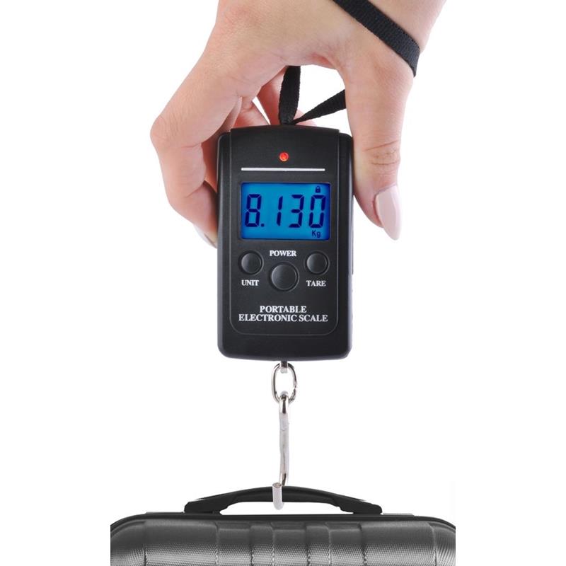 Electronic Tourist Luggage Fishing Scale Manual LCD with Hook 40 kg