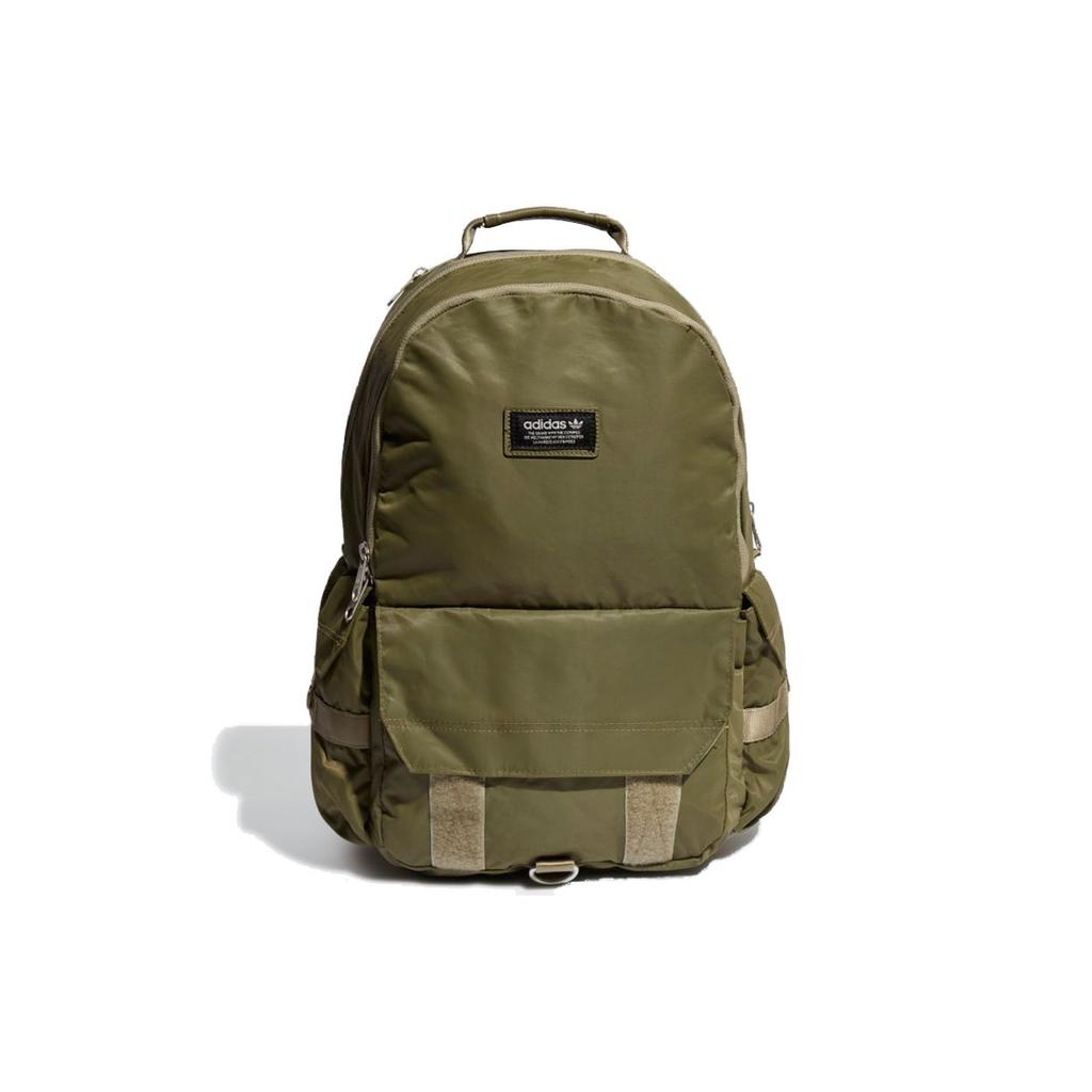adidas Zaino in Nylon Casual Sportivo alla Moda a Colore Solido con Logo Semplice Grande Capacità Unisex Verde H22697