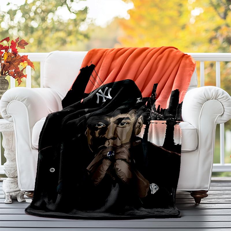 Jay-Z Flannel Blanket Soft All-Season Throw, Design for Camping, Car Travel, Hiking Sofa, Bed, Office Perfect Gift for Parties