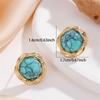 Retro Turquoise Stud Earrings - Sophisticated, Niche Design, Luxurious and Unique Earrings