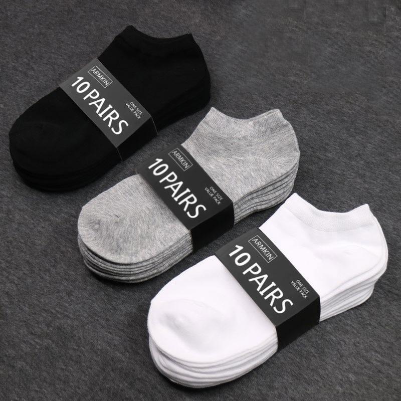 5 Pairs Unisex Invisible Low Cut Boat Socks Silicone Non-Slip No-Show Ankle Socks Solid Color Breathable Casual Summer Socks