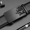 Men's Belt High End Business Leather Belt Automatic Buckle Leather Belt Casual Simple Middle Aged and Young Trousers Belt Men
