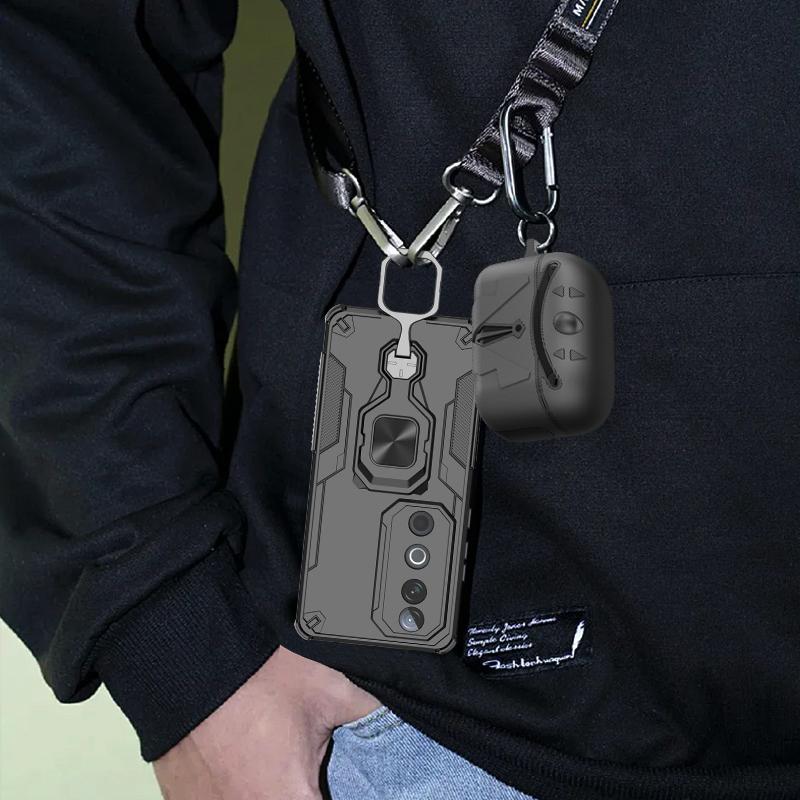 KEYSION Shockproof Armor Case for VIVO V40 Pro 5G Soft Silicone+PC Upright Metal Ring Stand Phone Cover for VIVO V40 5G V40 Pro