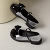 Mary Jane Small Leather Shoes Women's Autumn New Bow with Light Thick Heel Single Shoes