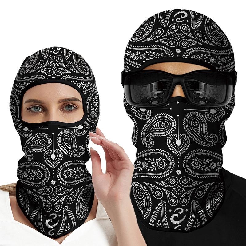 Summer Sunscreen Headgear For Men And Women Outdoor Motorcycle Riding Helmet Lining Headgear Fishing Funny Face Gini Face Mask