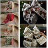 Xmas Linen Christmas Ribbon Tree Printed Bouquet Ribbon Gift Box Packing Strap  Christmas Decor
