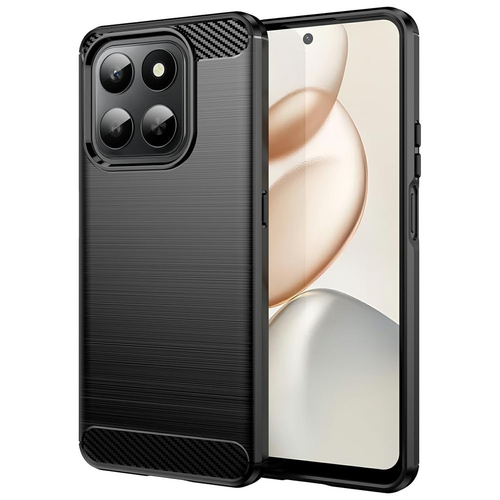 Phone Case For Honor 400 Smart 5G/4G/X7d 4G Protective Cover Carbon Fiber Texture Brushed