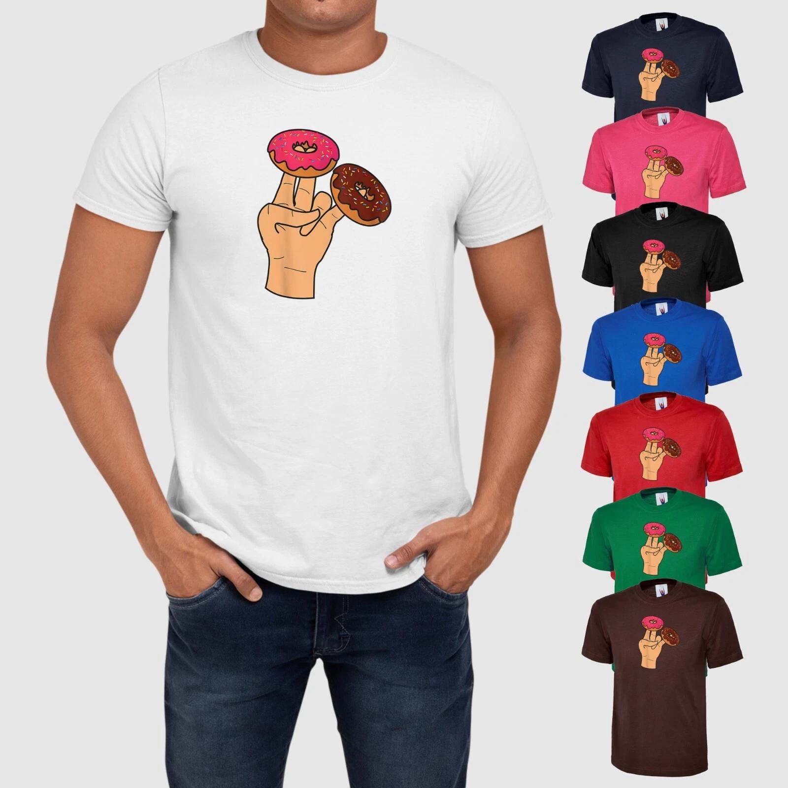 Two In The Pink One In The Stink T-Shirt Funny Printed Donuts Casual Unisex Tee 3XL