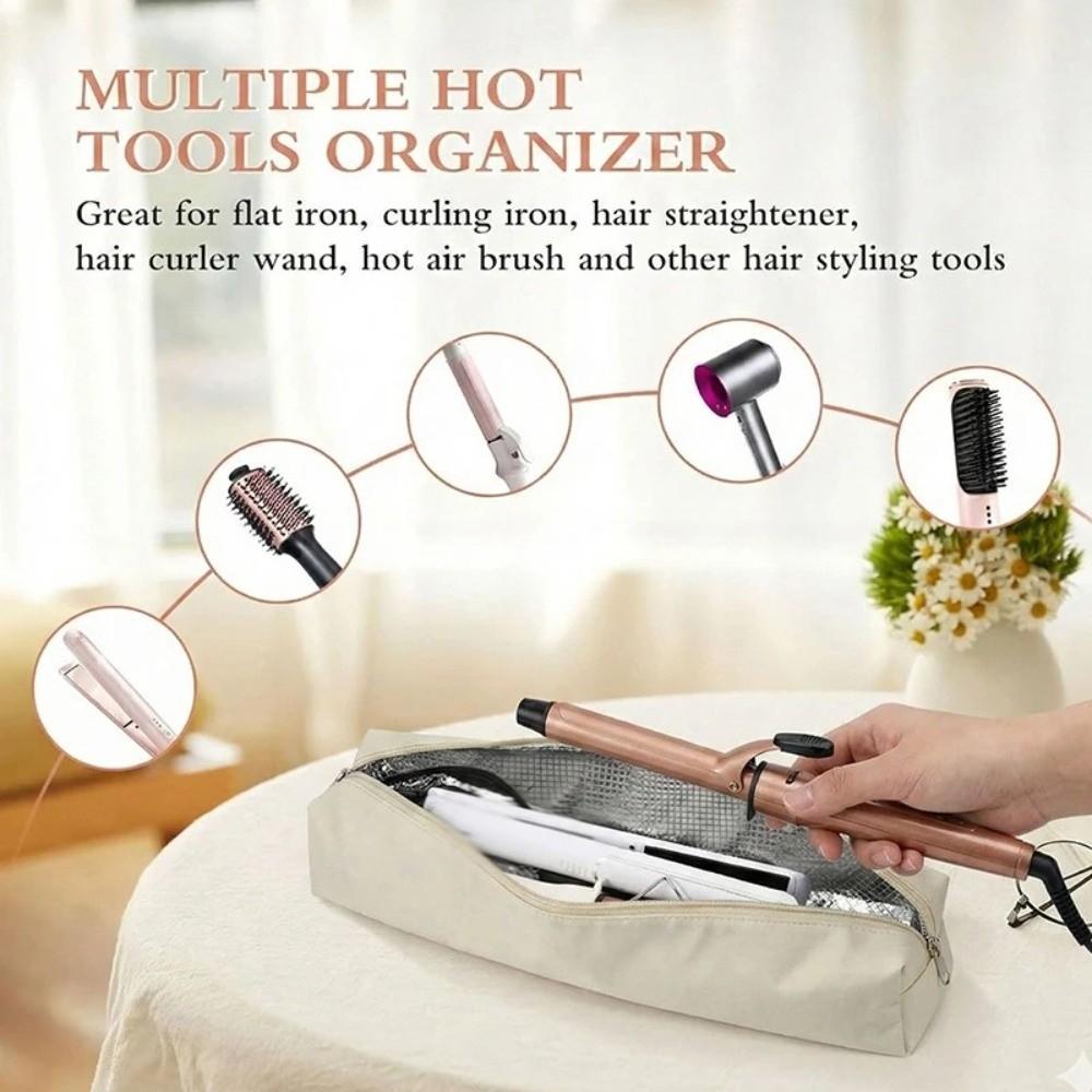 Heat Resistant Straightener Storage Pouch Portable Travel Hair Styling Case  Hair Care Accessories
