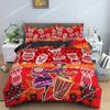 African Ethnic Bedding Set Orange Bohemian Style Duvet Cover Set King Queen Polyester Comforter Quilt Cover for Teens Adults