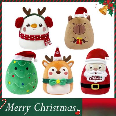 25cm Cross-border Plush Toys, Santa Claus, Snowman Pillows, Elk Figurines, Water Guinea Pig Dolls, Christmas Decorative Gifts