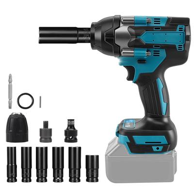 Cordless Electric Impact 18V Powerful Variable Speed Torque Brushless Automatic Stop LED Includes 6 Impact Wrench Suitable for Auto Tire Nut Bolt and
