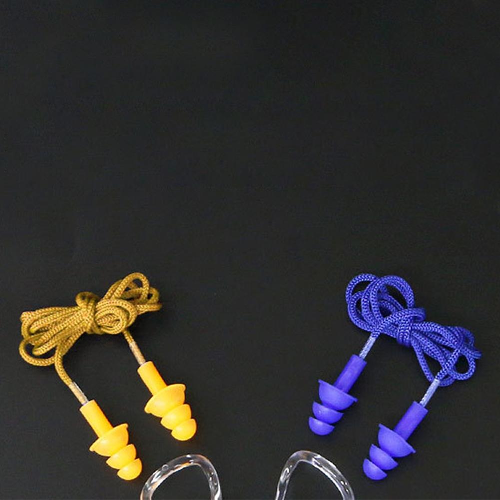 Soft Silicone Ear Plugs & Nose Clip Set Case Kid/Child Swimming Water Pool/Sea