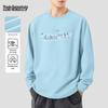 MARK WAFFEN Men's Waffle Knit Crew Neck Long Sleeve Top