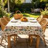 Festa di Natale Pranzo a Casa Cucina Rettangolare Cotone Lino Morbido Lavabile Tessuto Decorativo Tovaglia