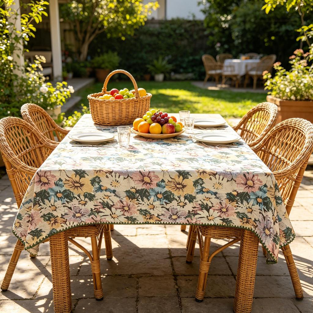 Festa di Natale Pranzo a Casa Cucina Rettangolare Cotone Lino Morbido Lavabile Tessuto Decorativo Tovaglia