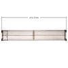 2 Pcs Adjustable Clear Plastic Drawer Dividers With Non Slip Pads Expandable Design For Kitchen Dresser Storage