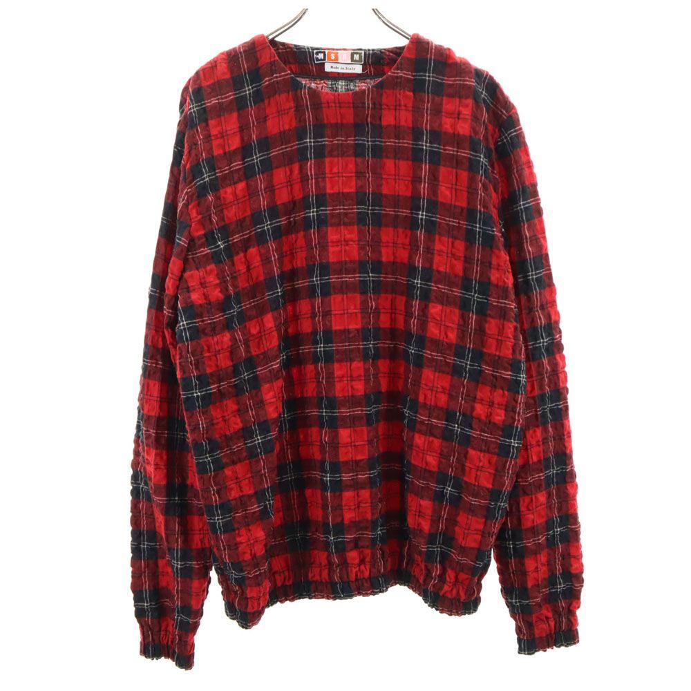 

MSGM made in Italy Check Pattern Long sleeve Wrinkles processing shirt 48 Men s Used