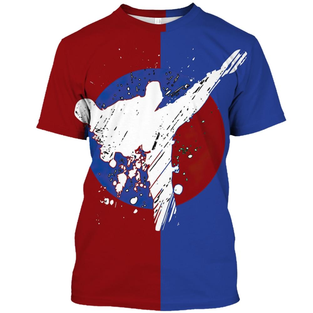 Japan Training T-shirt Men's 3d Karate Printed Tee Tops Oversized Short-sleeved High-quality Sportswear Men Quick-drying T Shirt