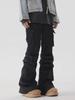 Niche Retro Wide-Leg Flared Workwear Pants - Cleanfit American Loose Commuter Trousers