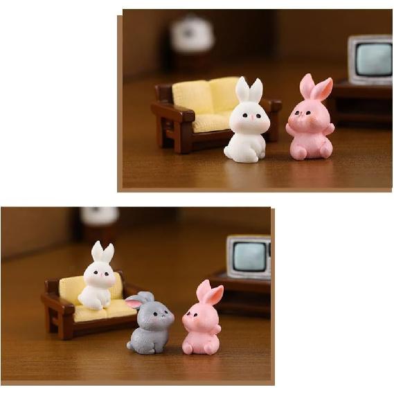 

10 шт. Магниты на холодильник в виде кроликов - Милый магнит на холодильник в виде кролика, YueLvoe Полимерные кролики для девичьего шкафчика, Набор магнитов с животными для дома, кухни, офиса