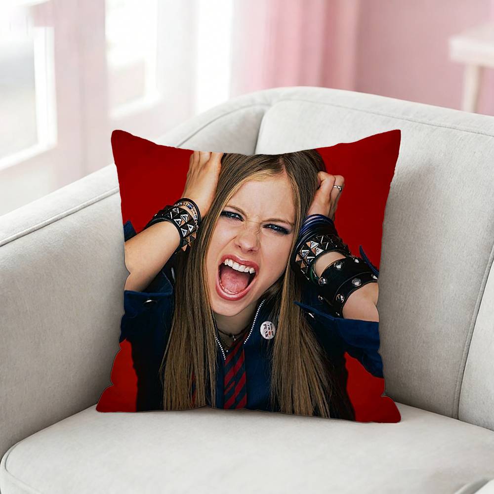 

AAvril Punk LLavigne Pillow Case Pattern Printed Pillowcase For Living Room Sofa Cushion Cover 30x30cm