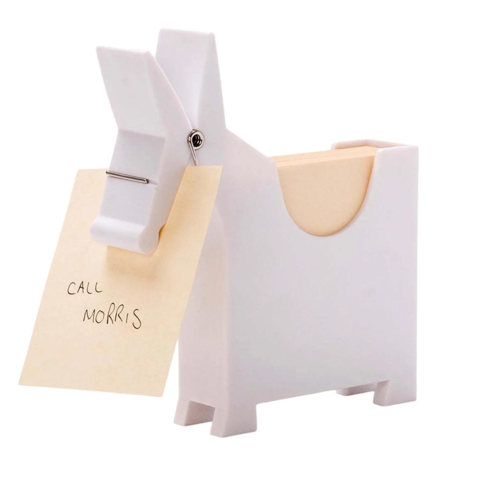 

Desktop Memo Holder Cute Mule Post-it Clip Creative Business Card Holder Organizer Storage Funny Tabletop Decor Office Supplies білий