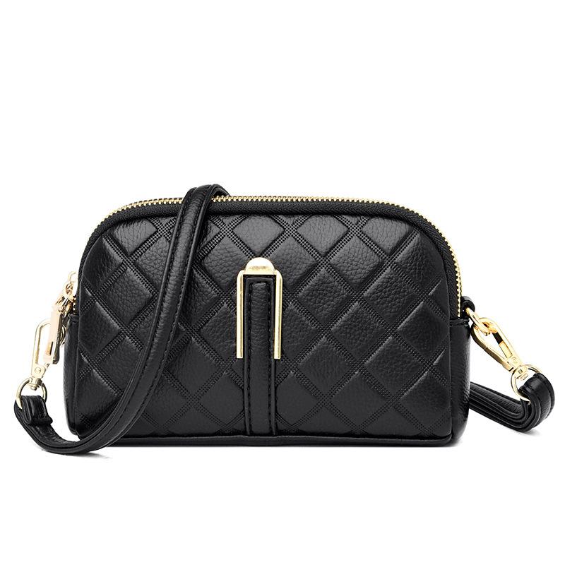 Women's bag 2025 new fashion diamond clutch bag versatile simple middle-aged mother single shoulder messenger bag