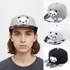 Funny Black Grey Outdoor Baseball Cap Visor Adjustable Peaked Cap Panda Style Sport Trucker Hat For Man Women