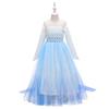 Frozen Princess Dress For Girls Elsa Snowflake Costume Blue And Purple Ages 3-10